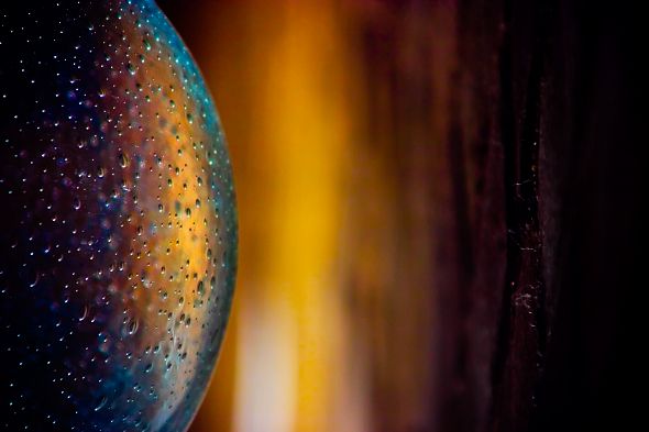 Glass globe, wall