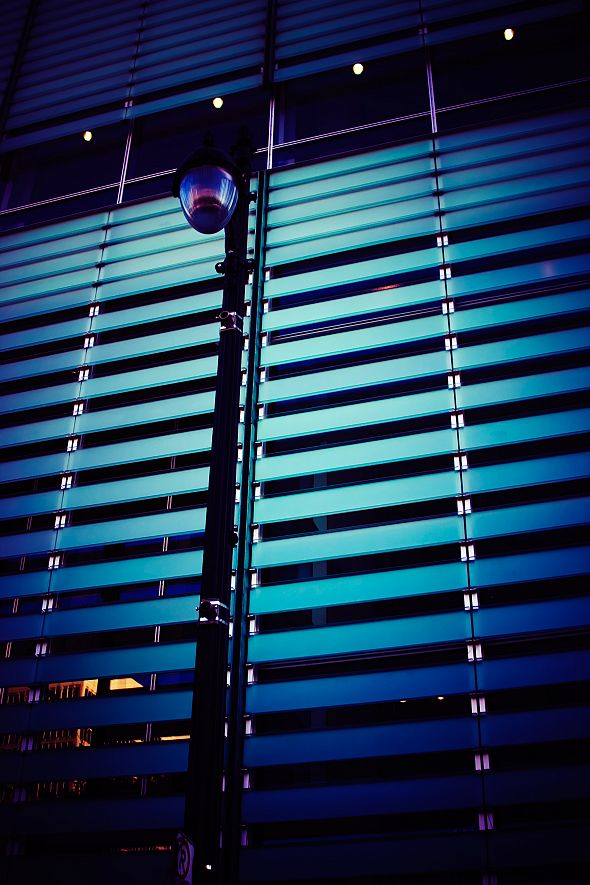 lamp-post-against-a-building