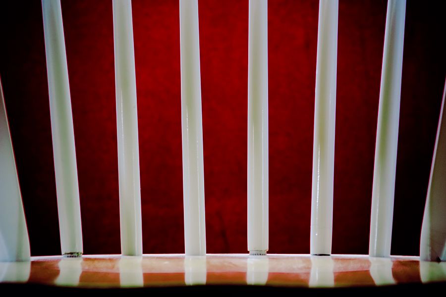 chair back, reflection