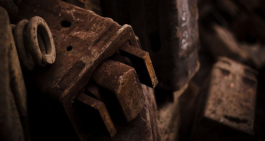 Salvage yard metal